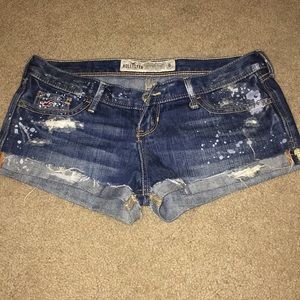 Hollister Paint Splatter Short Shorts